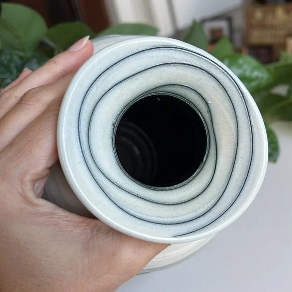 Handmade Pottery Vase Abstract Shapes Husby - Picture 7 of 12